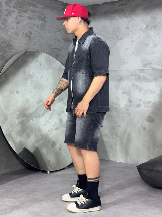 COORDSET LONG ZIP GREY