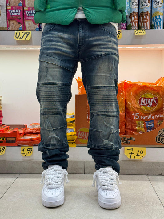 SKINNY FIT SANDBLASTED