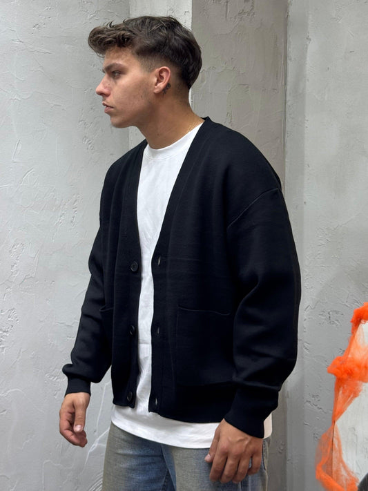CARDIGAN POCKET BLACK