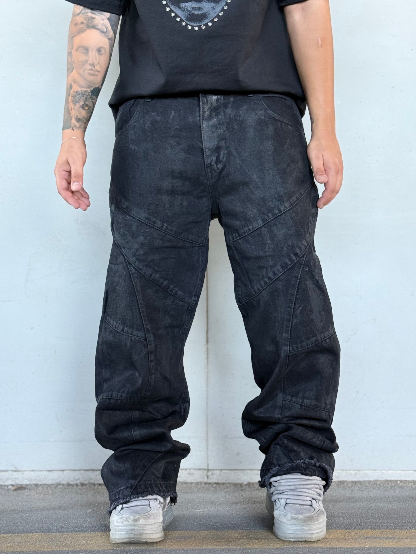 BAGGY BLACK SPALMATO