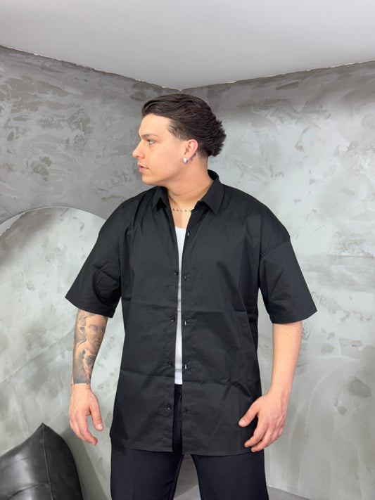 CAMICIA WINE AND CHAMPAGNE BLACK