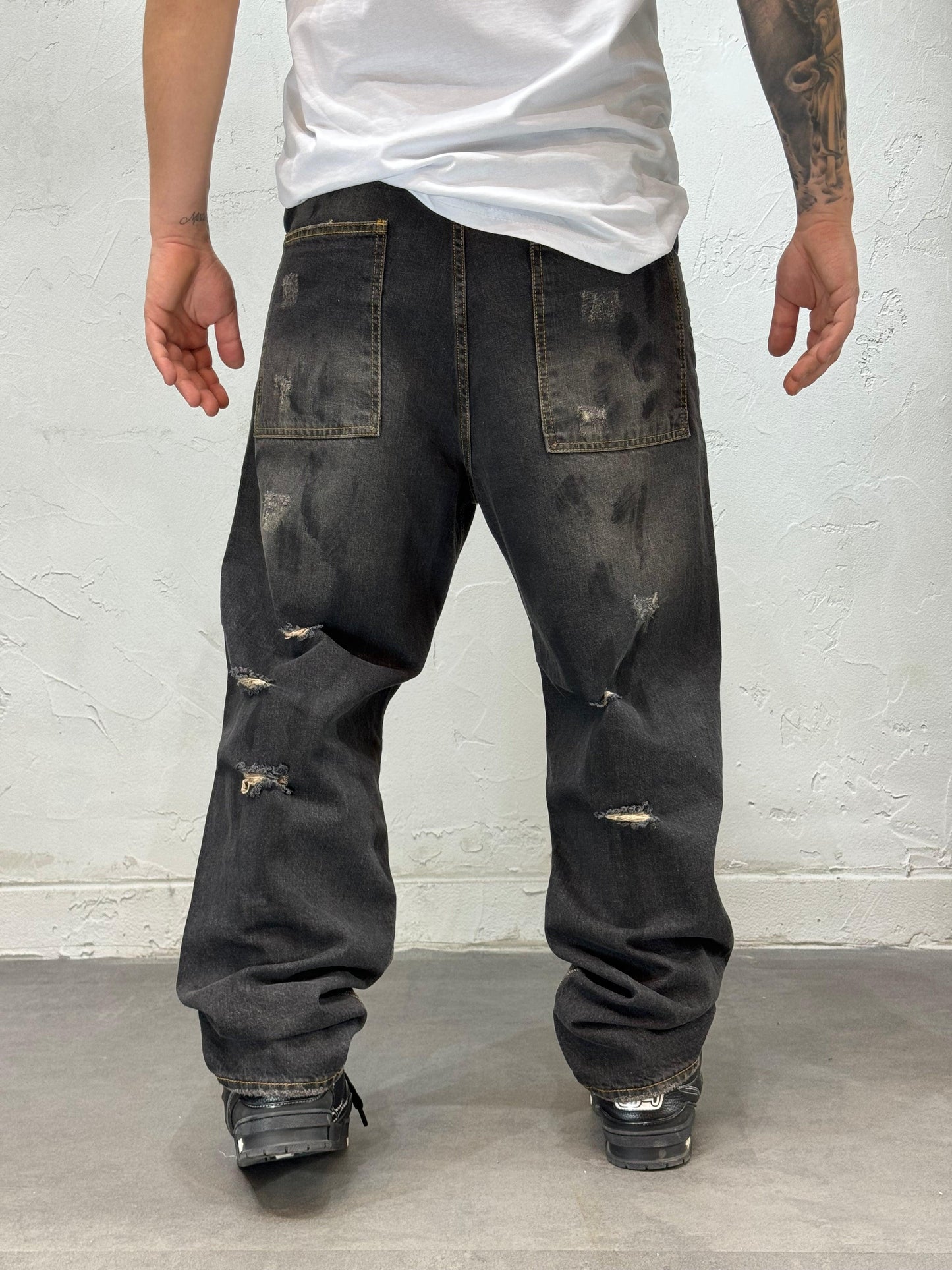 BAGGY FIT FRAYED BEIGE BY FREESTART