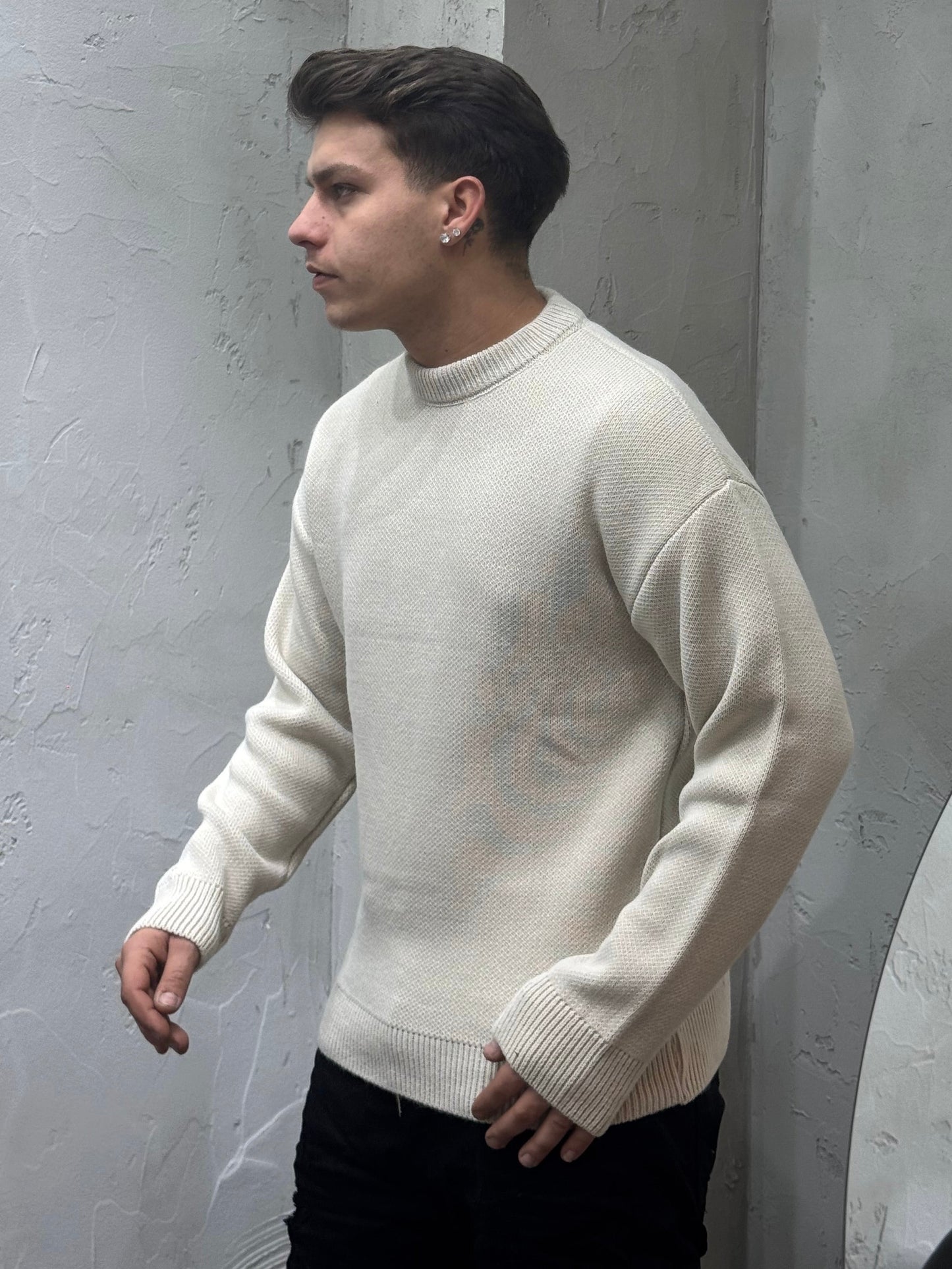 MAGLIONCINO BASIC REGULAR FIT AVORIO