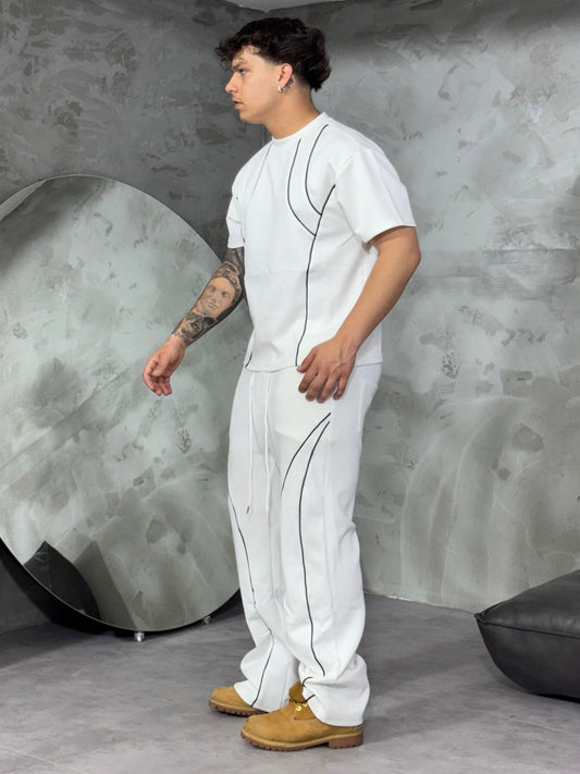 COORDSET TUTA LINES WHITE