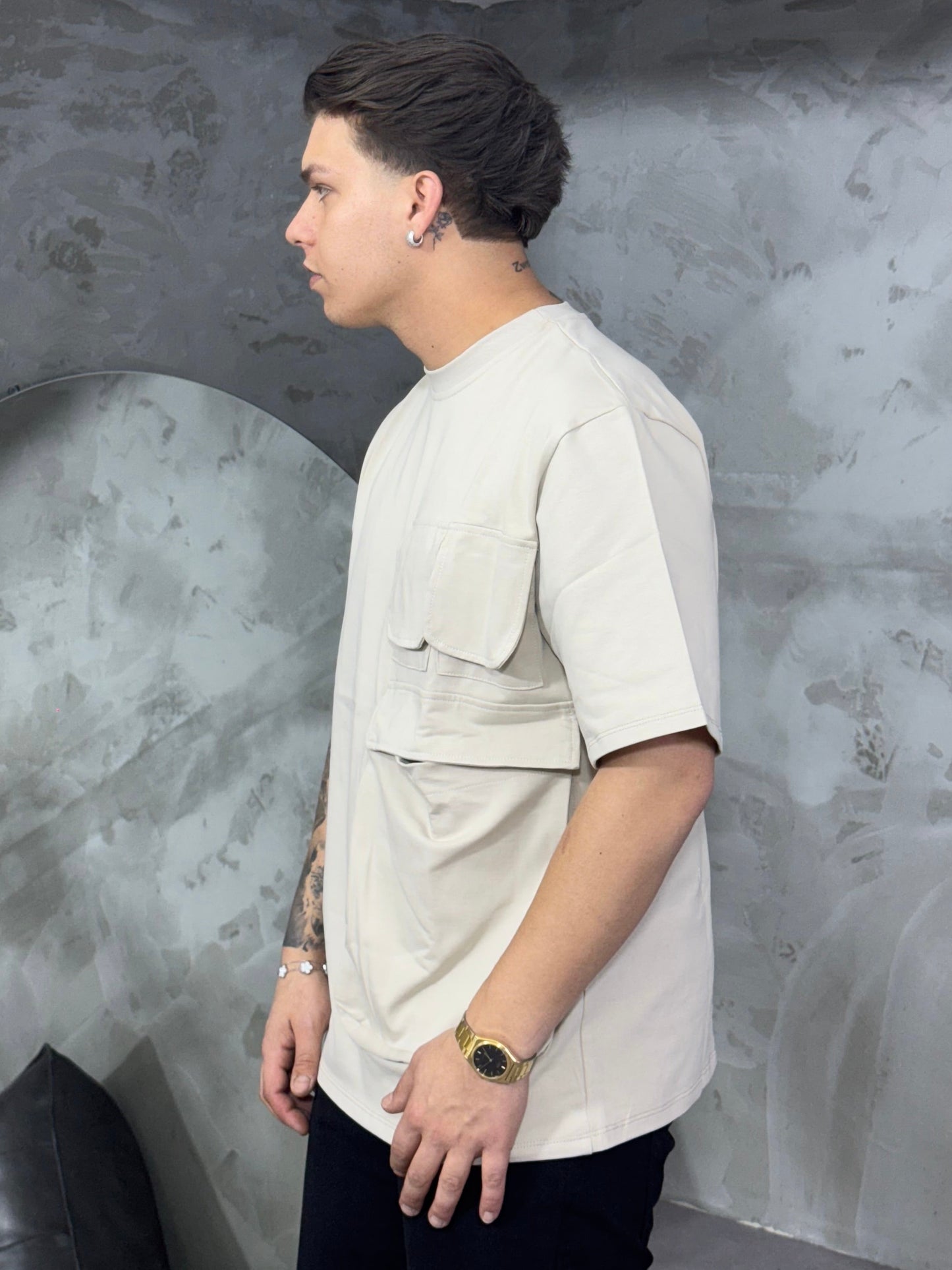 T-SHIRT POCKET BUNKER BEIGE