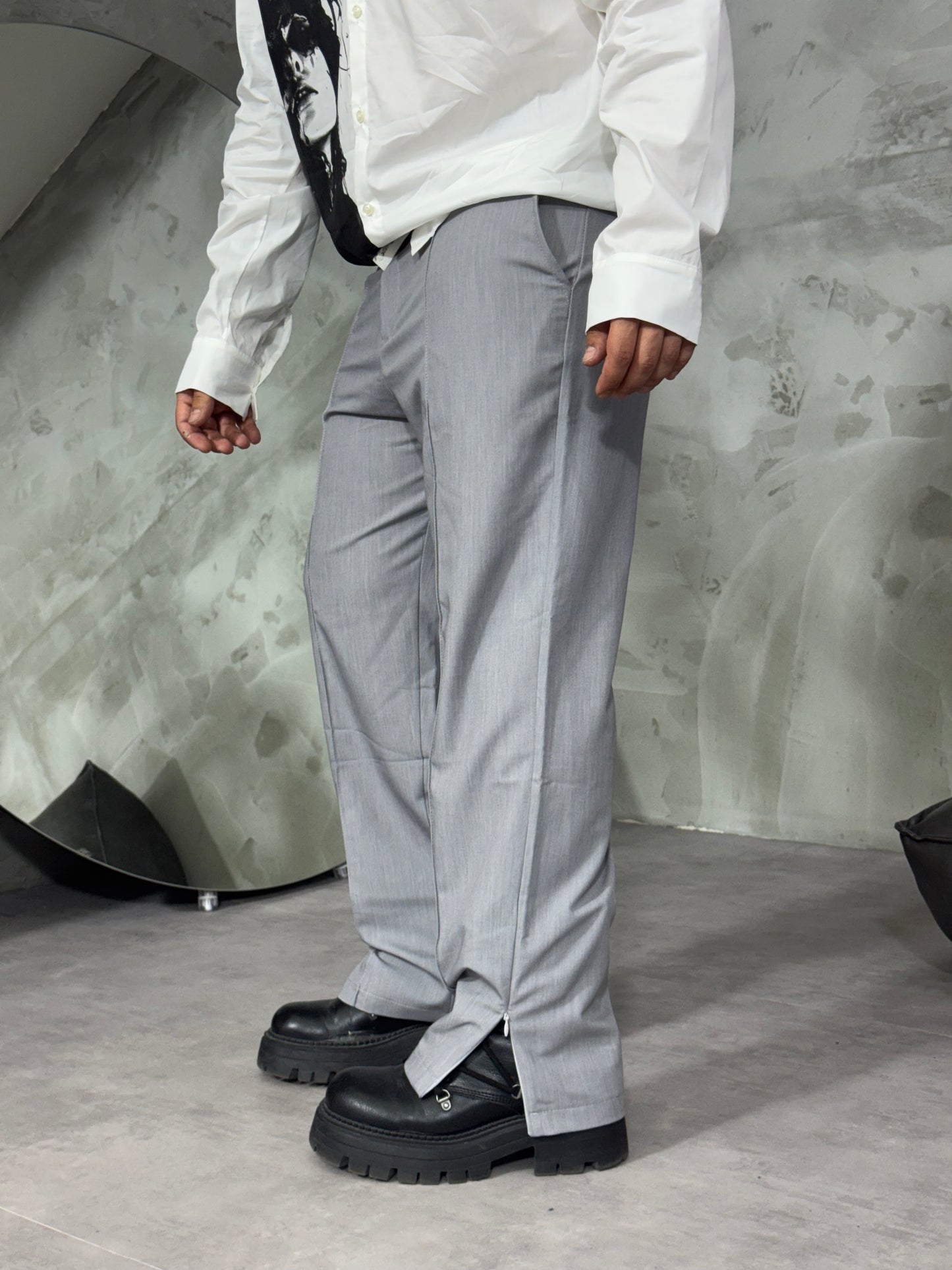 PANTALONE FONDO AMPIO GREY