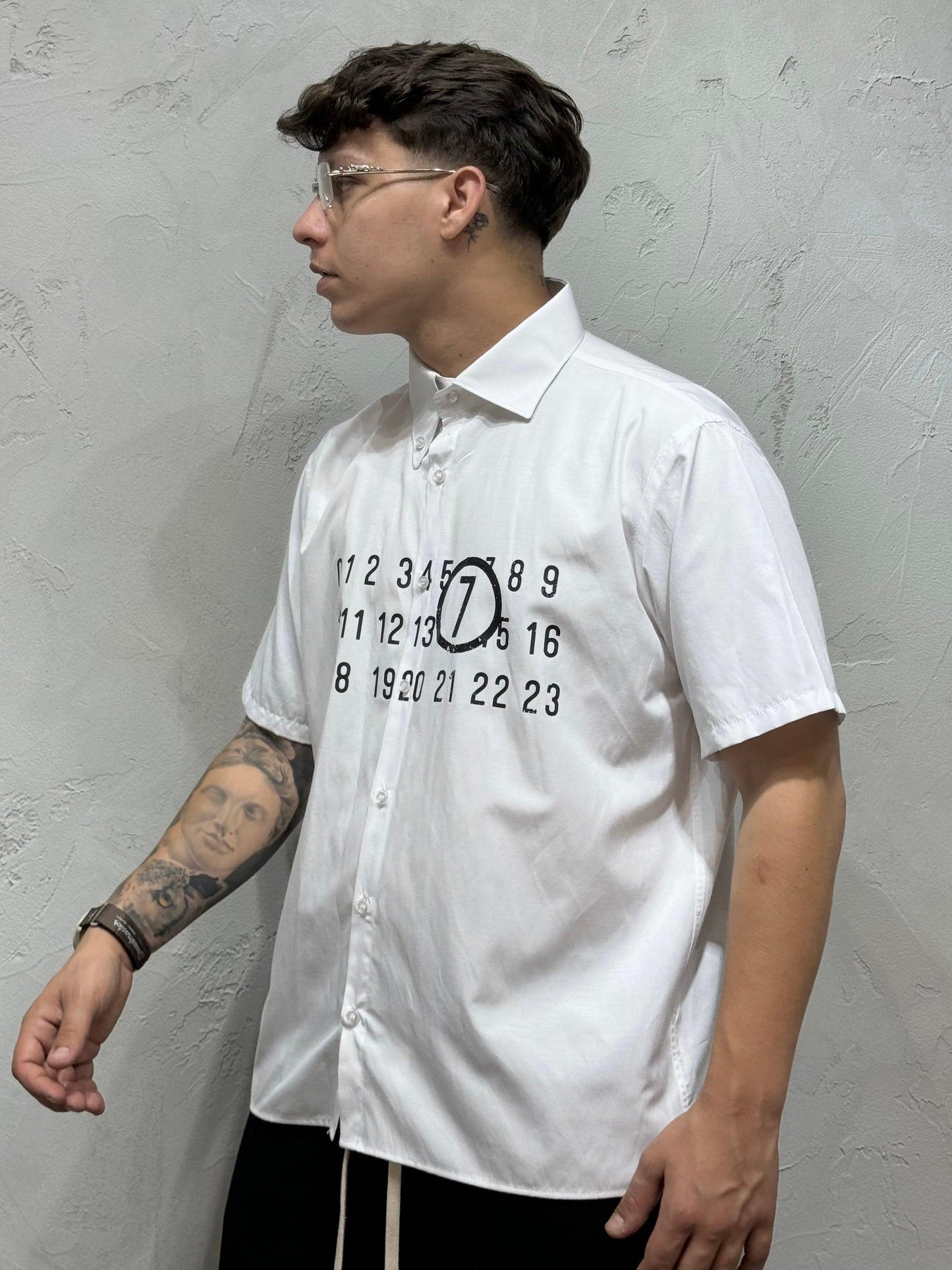 NUMBER BY CNTC WHITE SHIRT