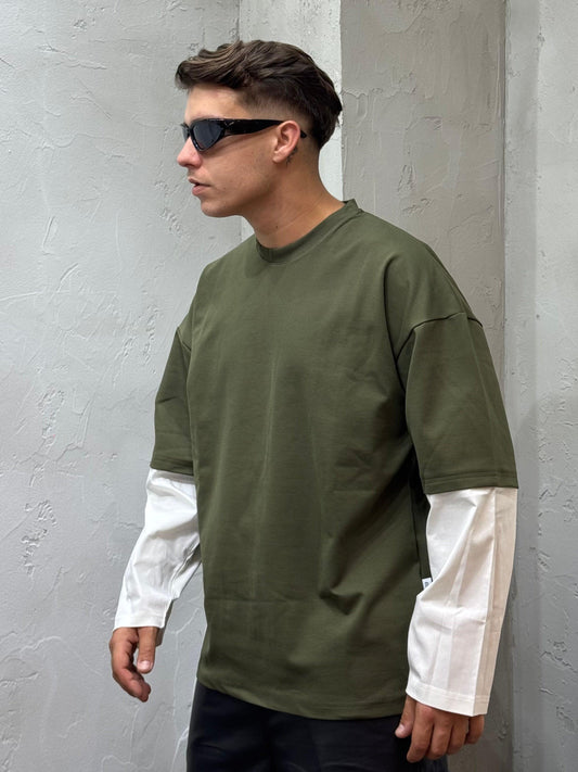 T-SHIRT DUBBED GREEN