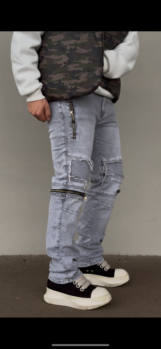 SKINNY FIT BREAKAGES GREY