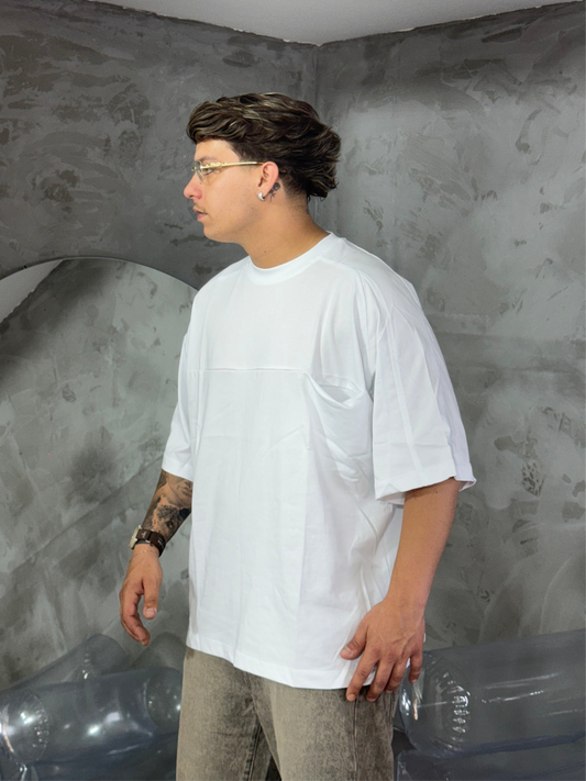 T-SHIRT BASIC SIDE POCKET WHITE