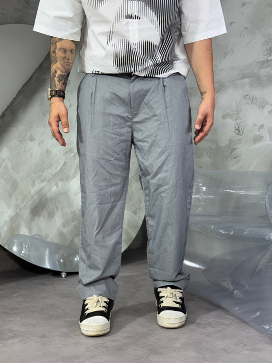GRAY DRIZZLE WIDE BOTTOM TROUSERS