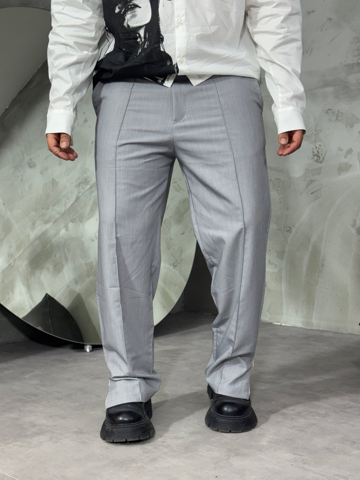 PANTALONE FONDO AMPIO GREY