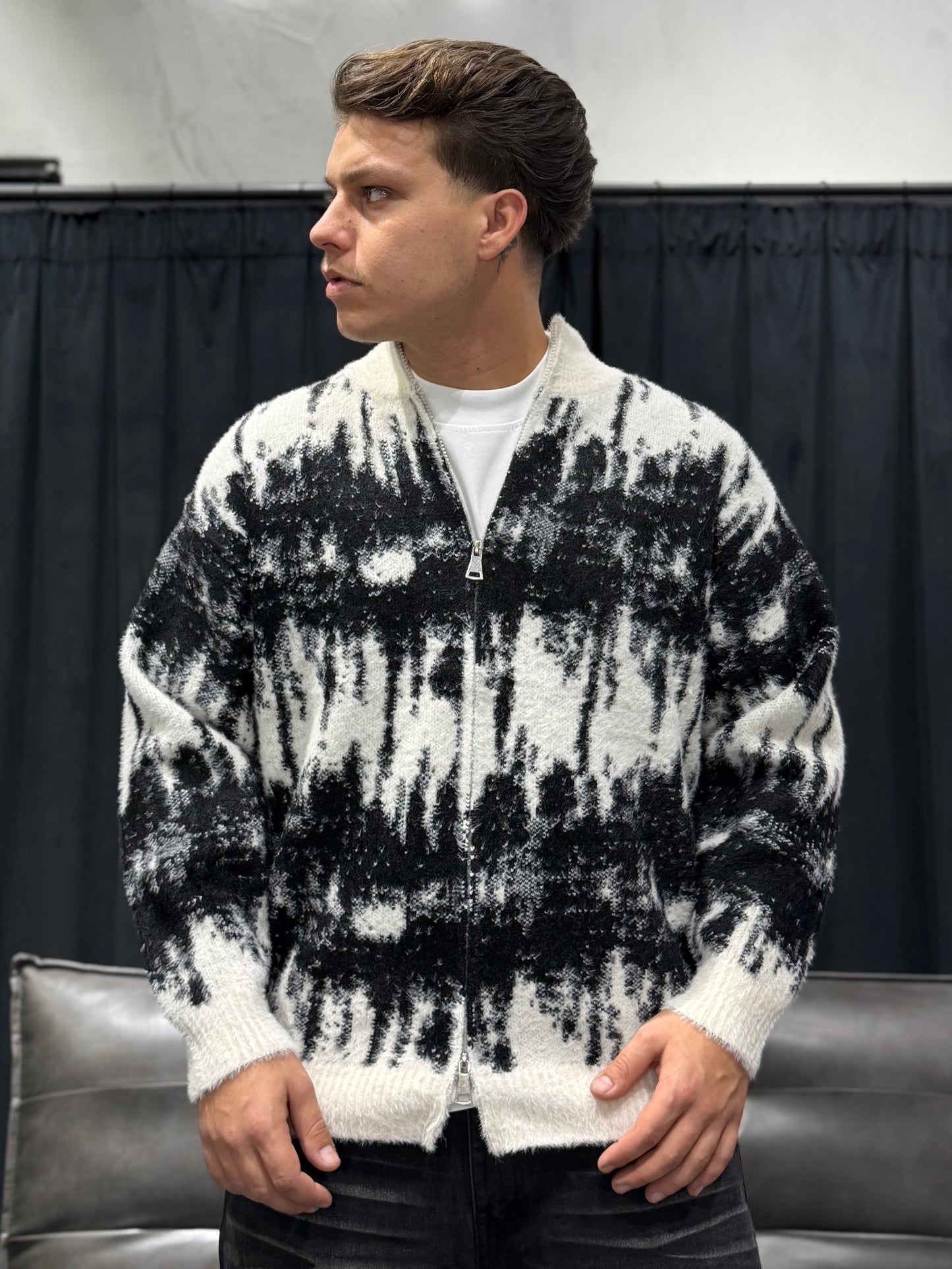 CARDIGAN BLACK SPAZIAL