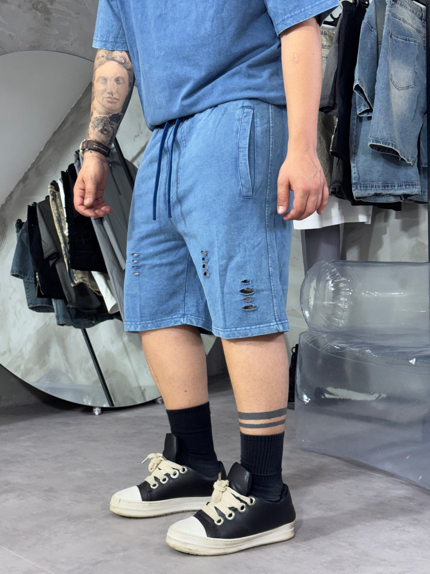 COORDSET ECONOMY TORN BLUE