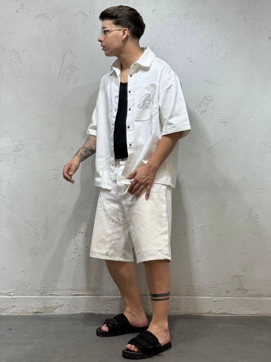 COORDINATED HEART GLITTER WHITE