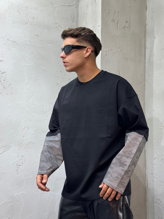 T-SHIRT DUBBED MIMETIC BLACK