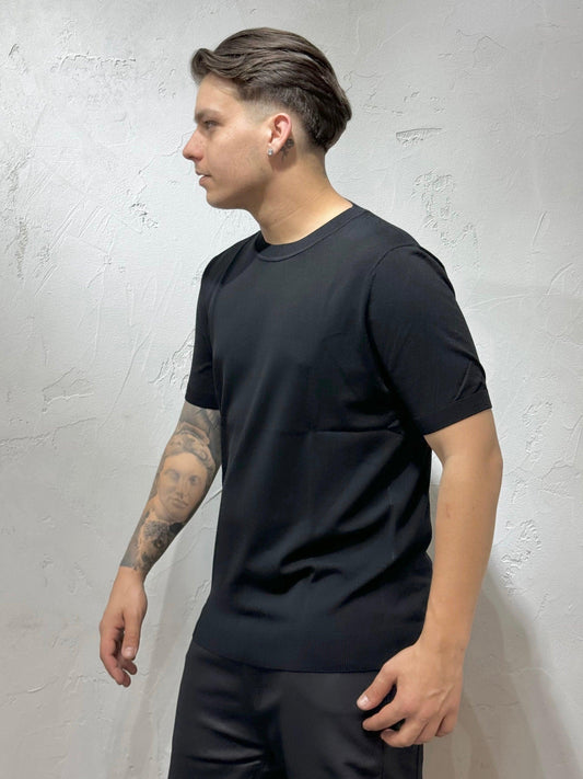T-SHIRT BASIC IN FILO BLACK