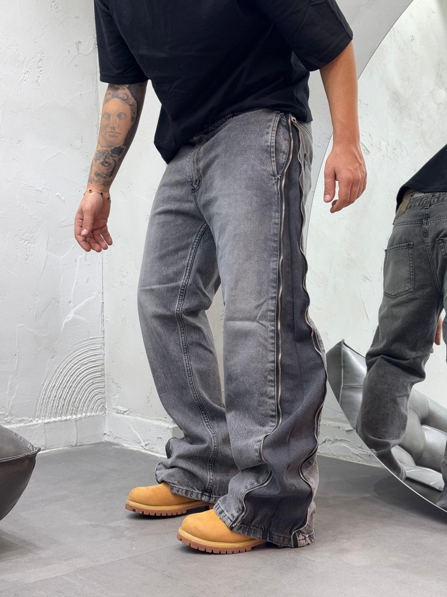 BAGGY FIT FULL ZIP GREY 2.0