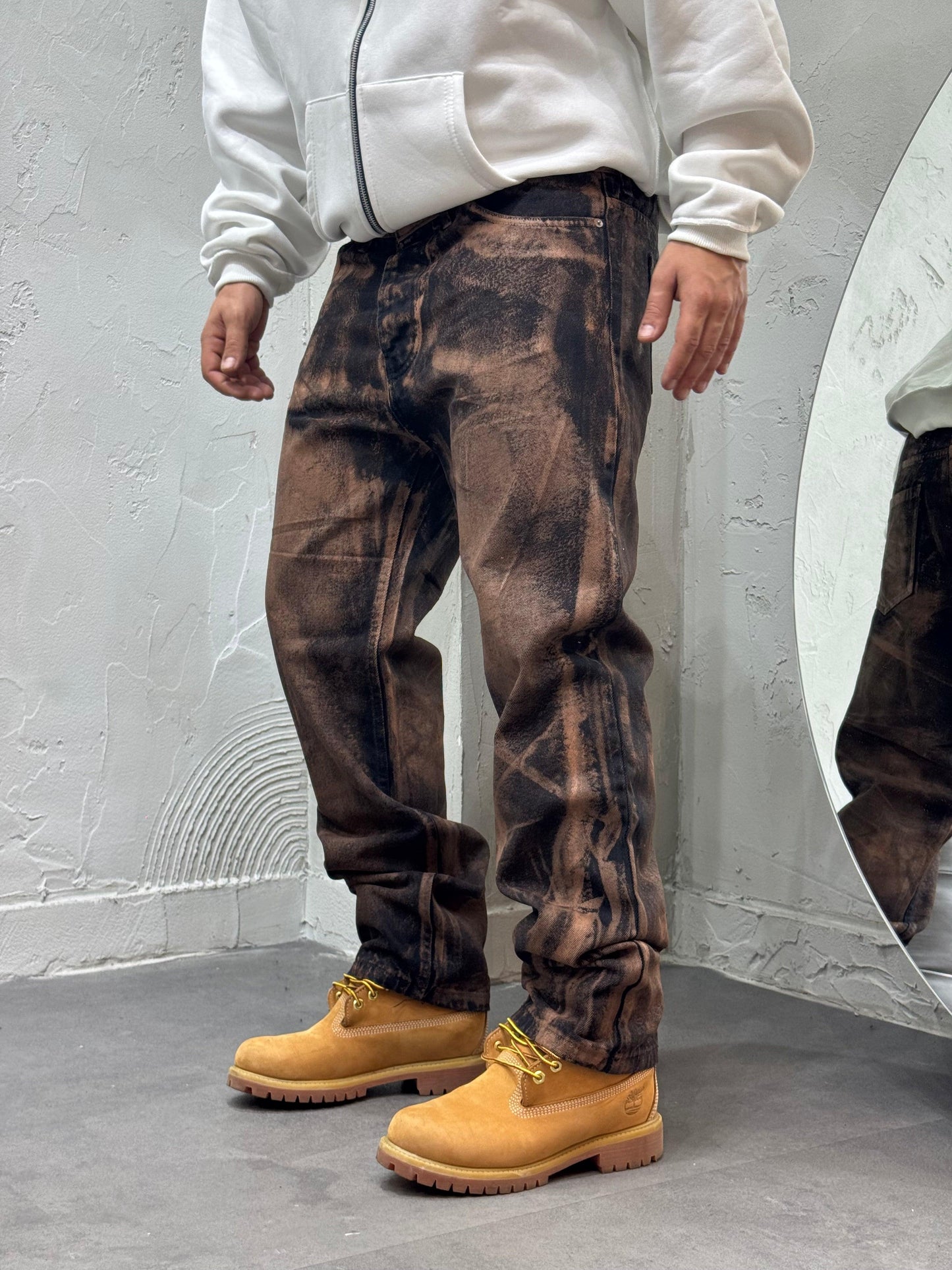 BAGGY COATED BROWN ONES