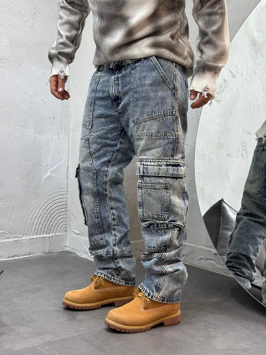 CARGO LIGHT JEANS POCKET