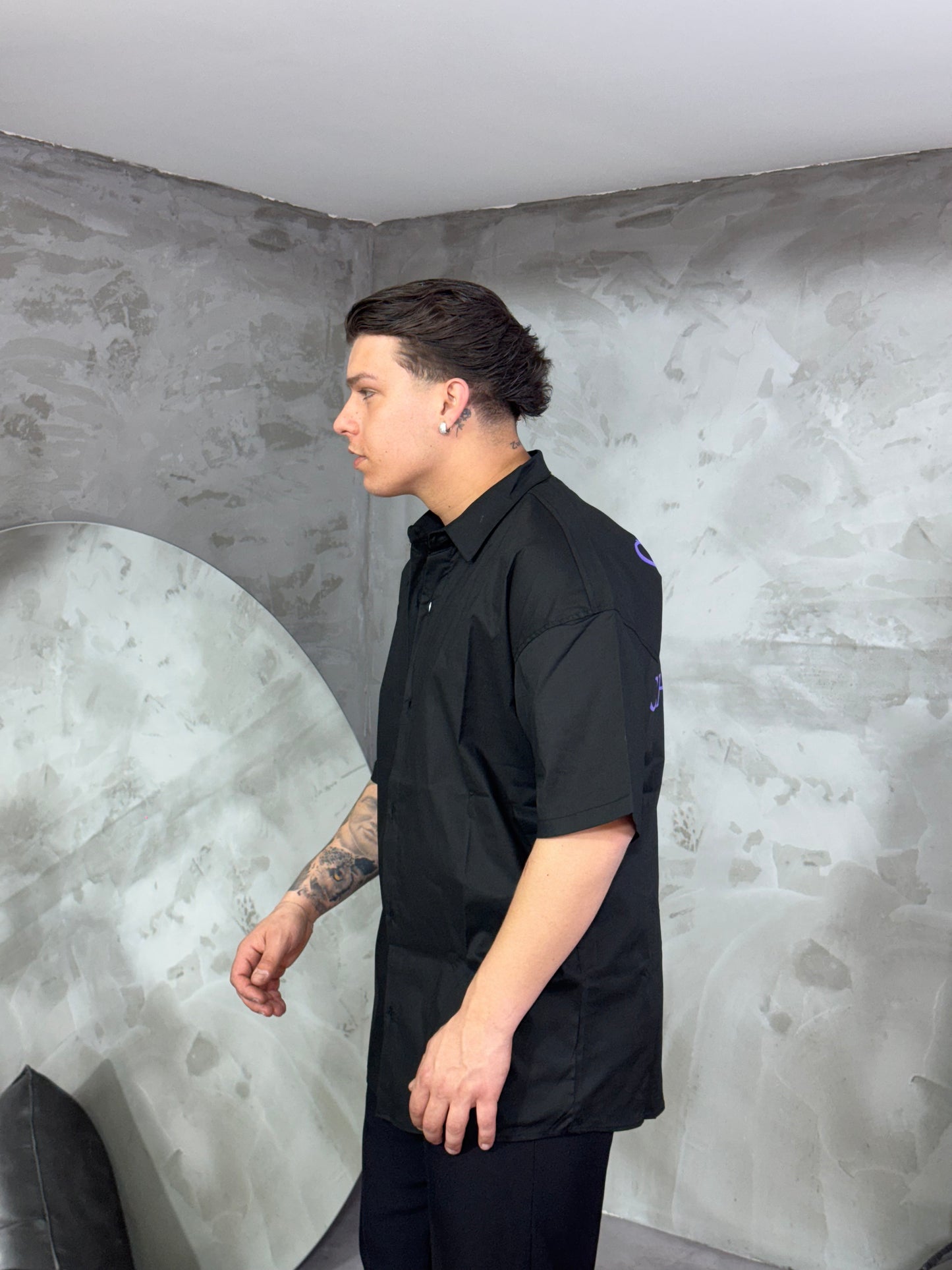 CAMICIA WINE AND CHAMPAGNE BLACK