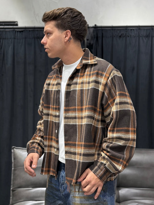 CAMICIA QUADRI BROWN