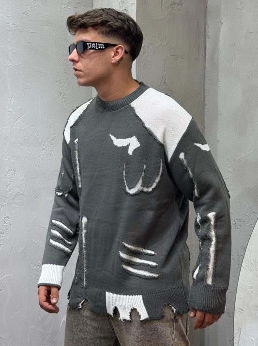 MAGLIONCINO SCRATCHED GREEN