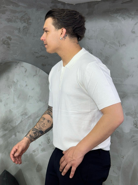 POLO IN FILO WHITE
