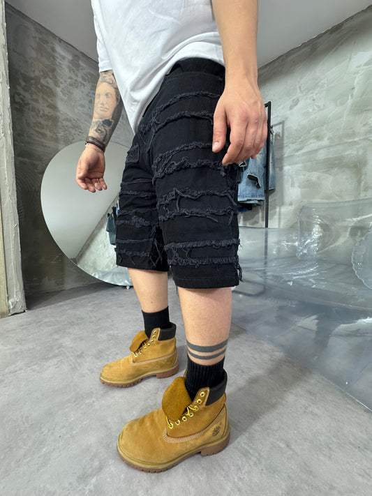 BERMUDA RIPPED BLACK