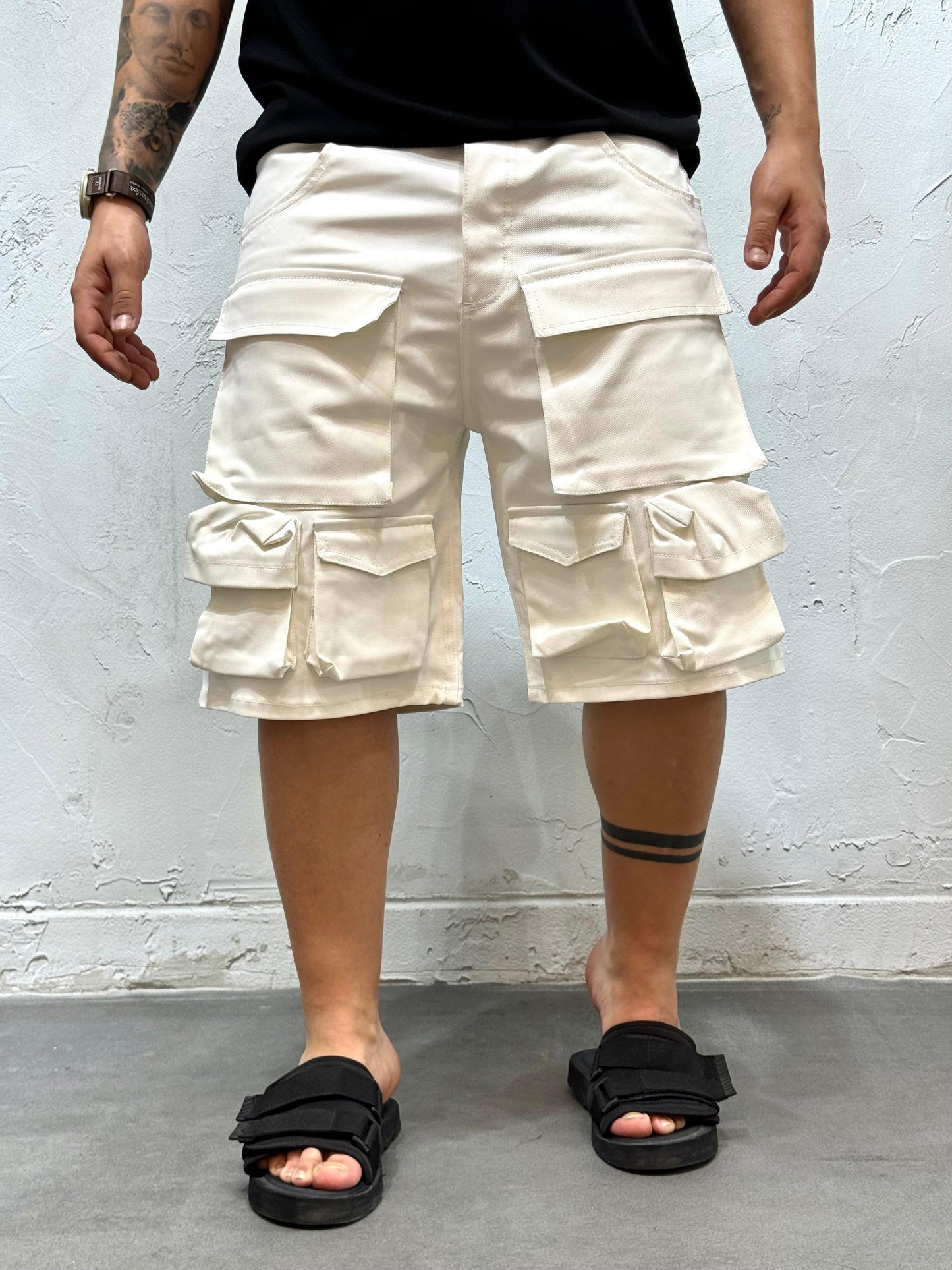 SHORT TCM 3 SPALMATO WHITE