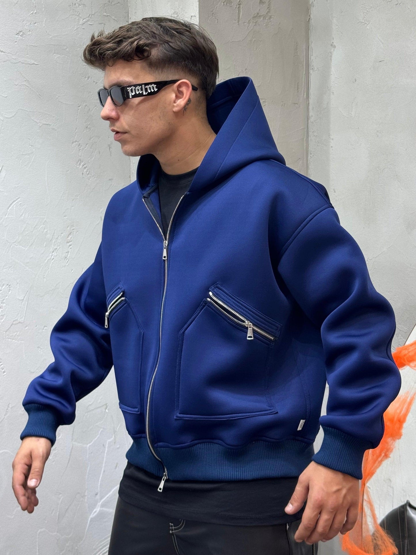 JACKET CROP FIT SCUBA BLU ROYAL