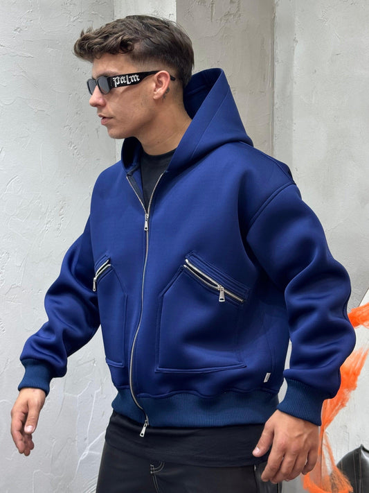 JACKET CROP FIT SCUBA BLU ROYAL