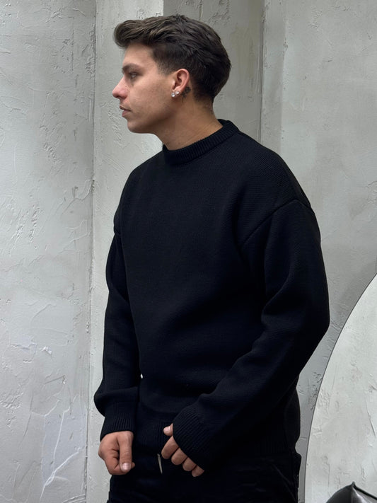 MAGLIONCINO BASIC REGULAR FIT BLACK