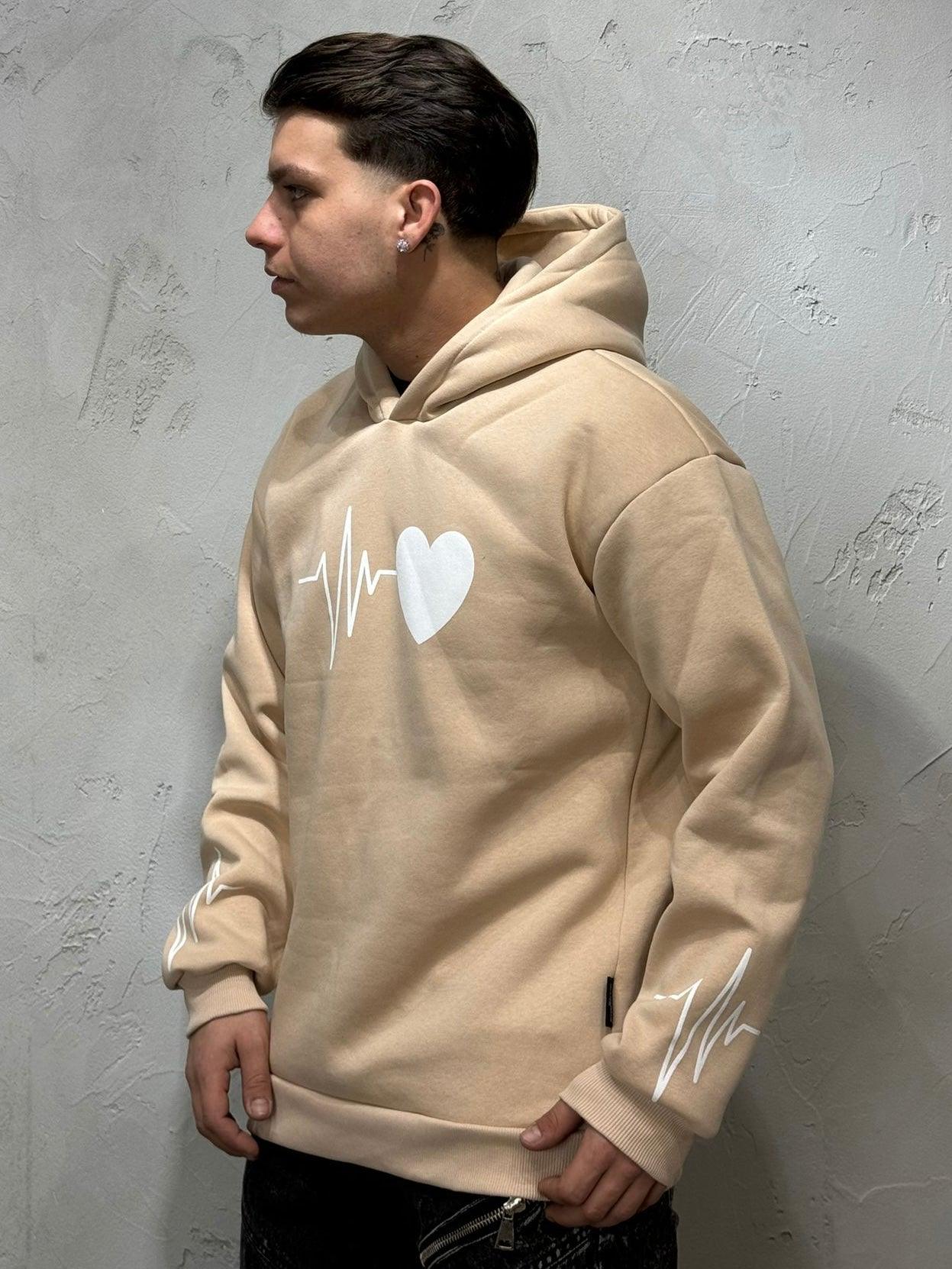 HOODIE REGULAR FIT S.VALENTINE BEIGE