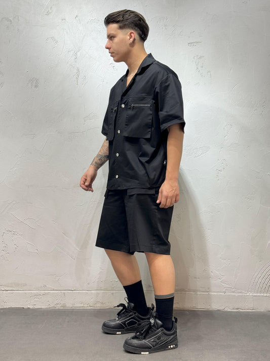 COORDINATED HALF SLEEVED CUBA BLACK