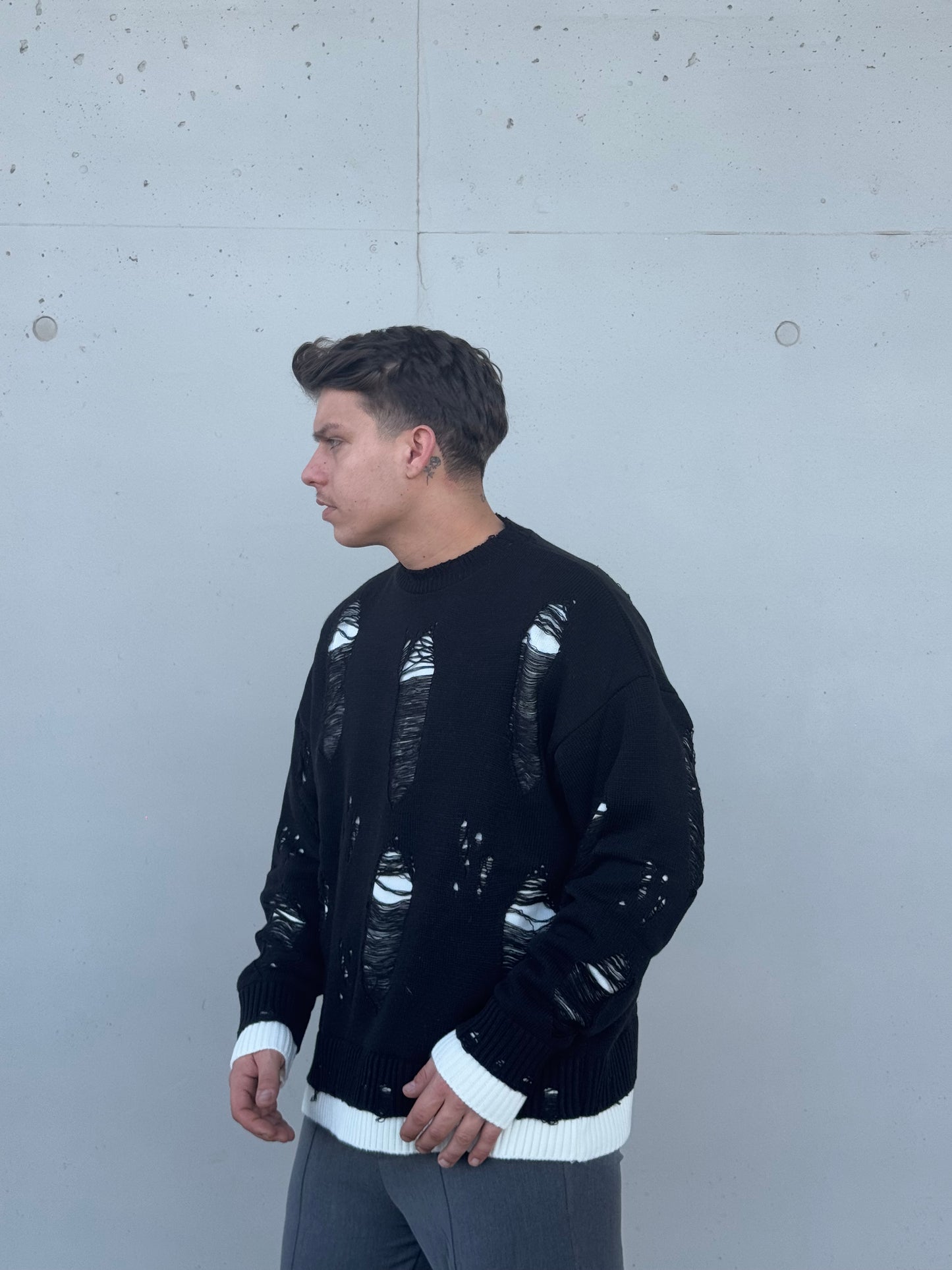 MAGLIONCINO BREAKAGES BLACK