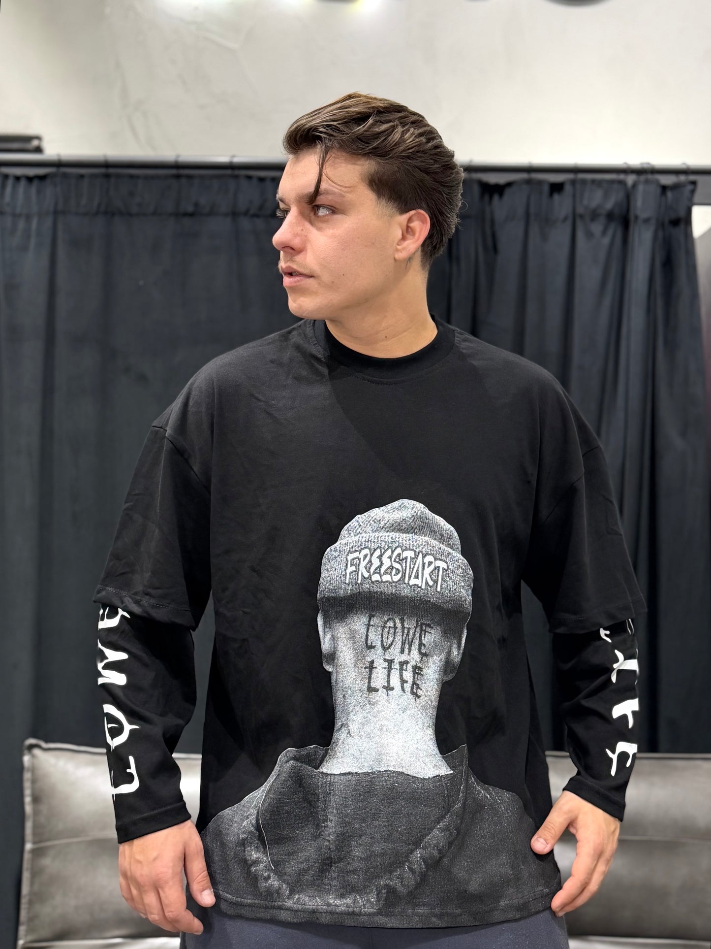 LONGSLEEVE LOVE LIFE BLACK