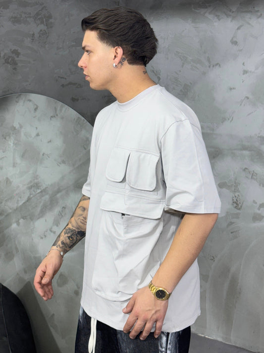 T-SHIRT POCKET BUNKER GREY