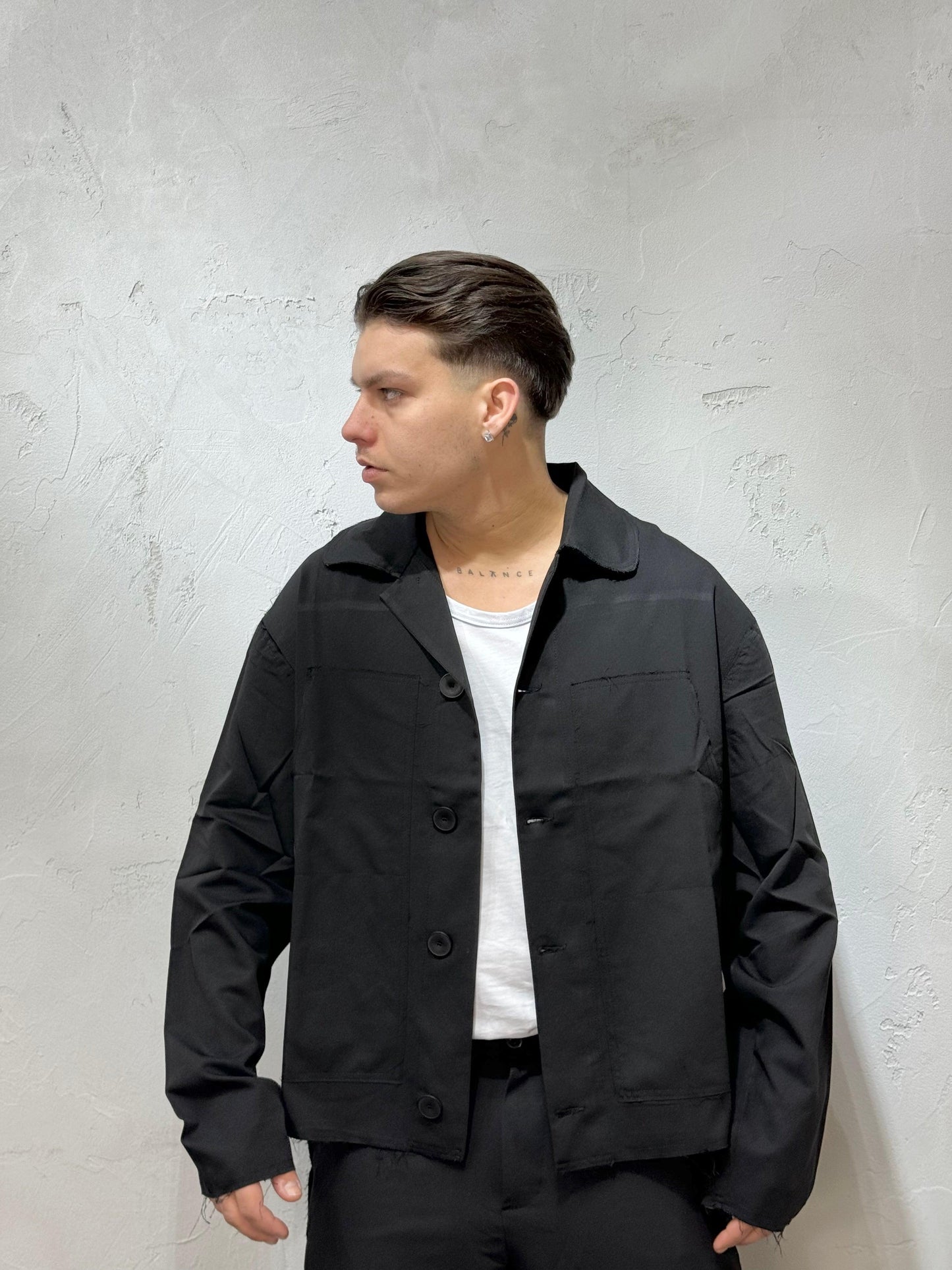 COORDINATO FRAYED BLACK
