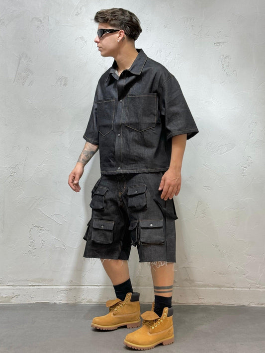 COORDINATED CONTRAST SHORTS WITH POCKETS