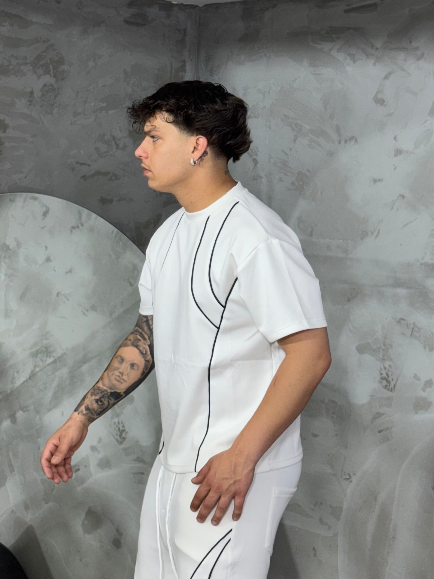 COORDSET TUTA LINES WHITE