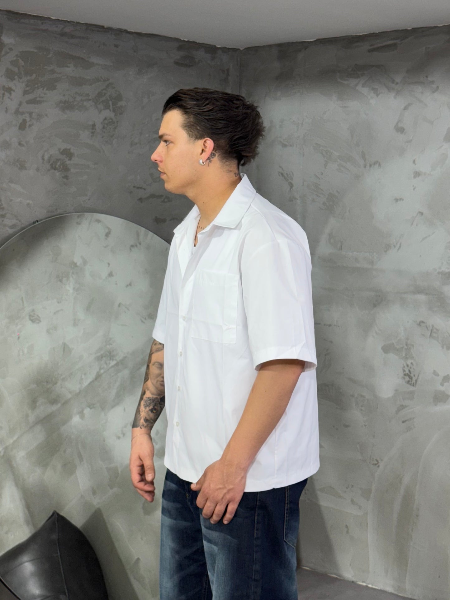 CAMICIA BASIC HALF SLEEVES WHITE