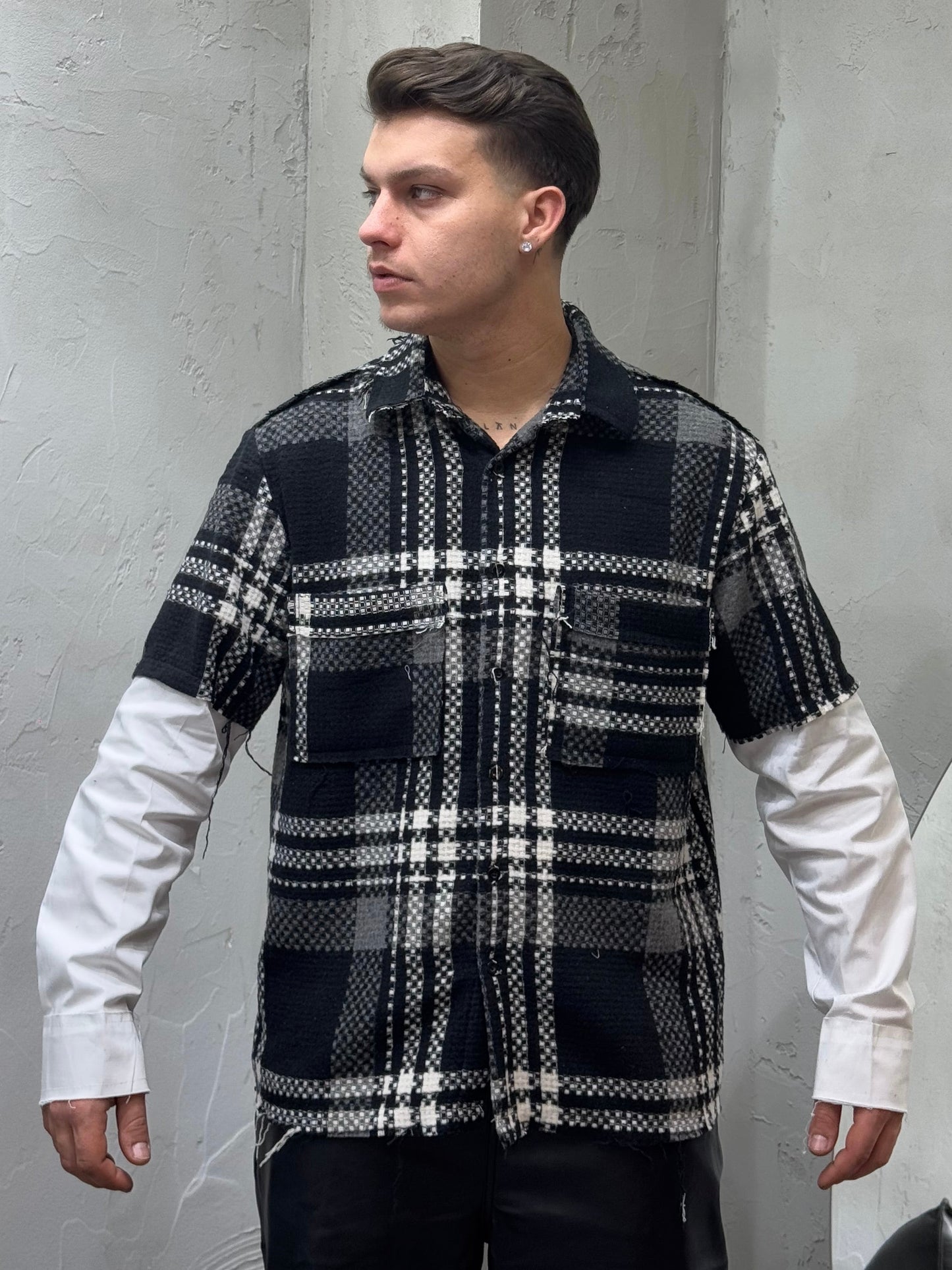 BLACK DOUBLE SHIRT