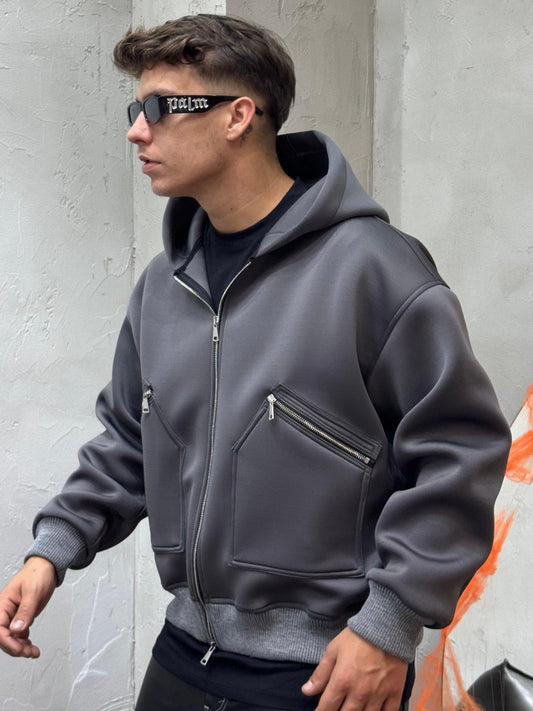 JACKET CROP FIT SCUBA PIOMBO