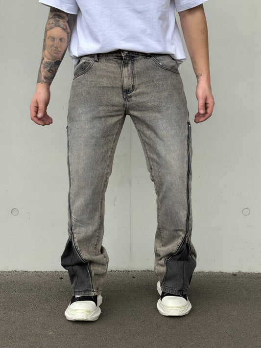 FLARE FULLED ZIP TAUPE