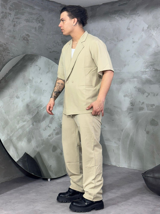COORDSET DOUBLE BREASTED BEIGE