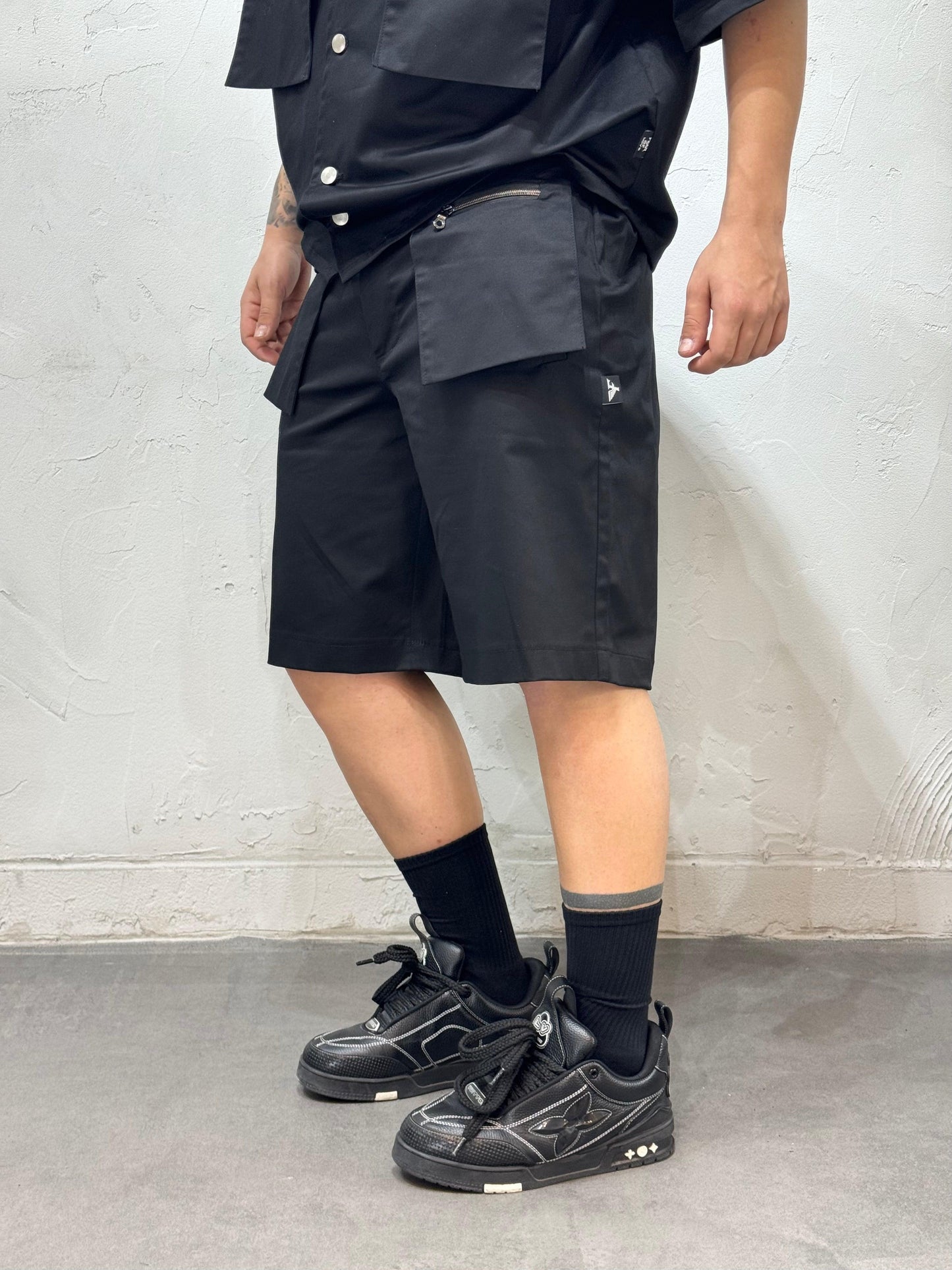 COORDINATED HALF SLEEVED CUBA BLACK