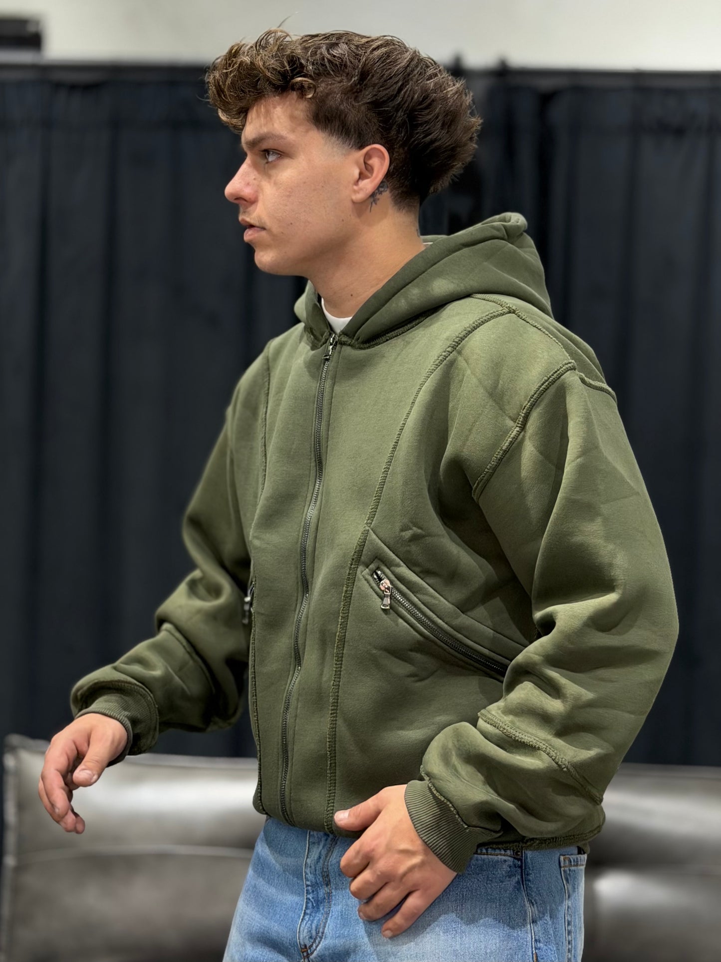 HOODIE MULTIZIP GREEN