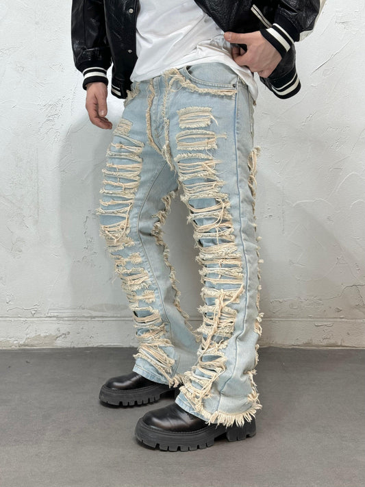 BAGGY RIPPED PAW SANDBLASTED