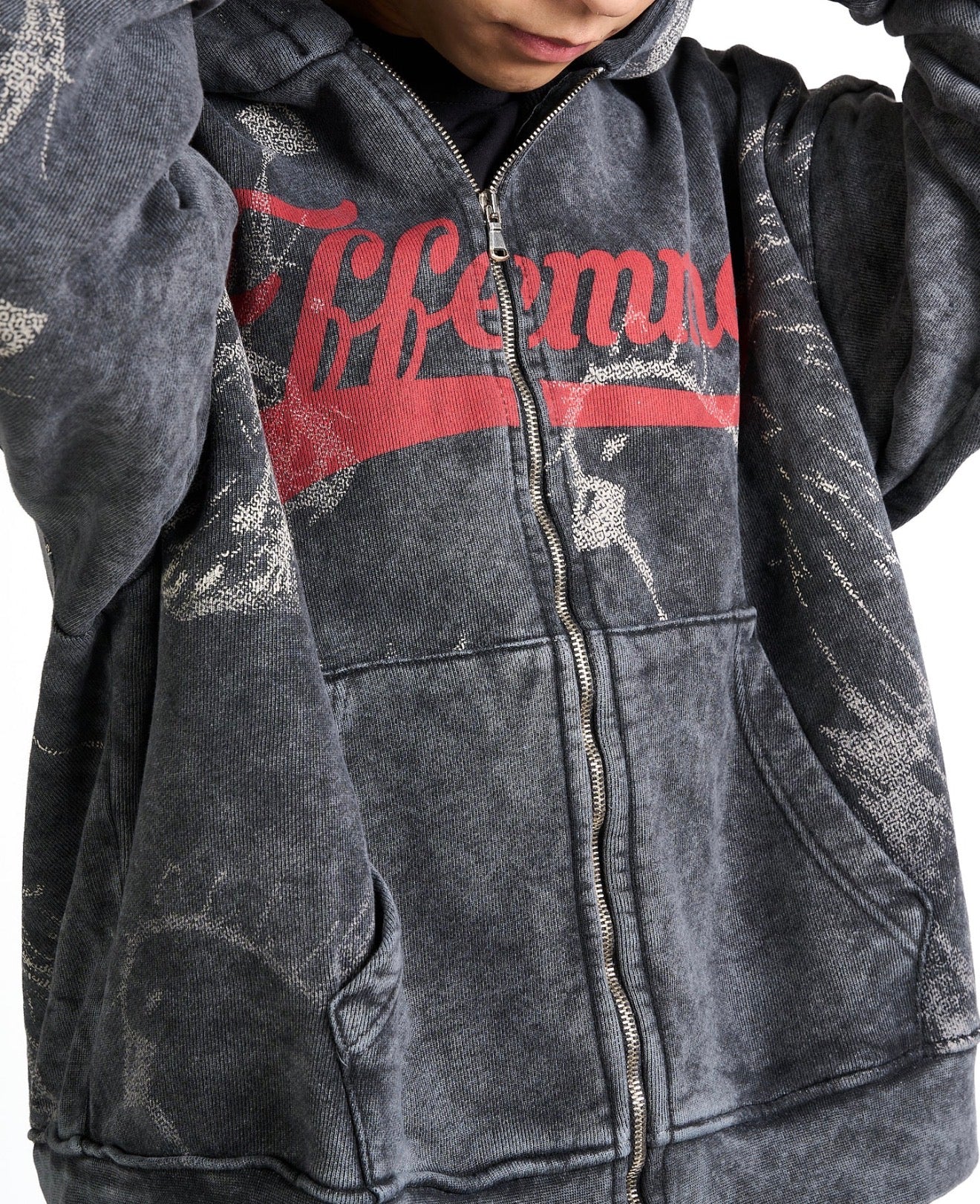 HOODIE ZIP FREEDOM GREY
